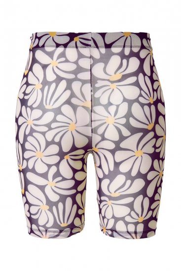 Ulla Popken 845285 Pantaloni scurți anti-frecare cu flori Neagră - Pantaloni scurți anti-frecare - 