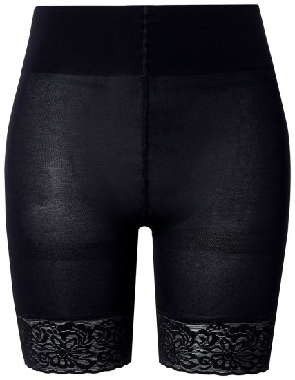 Ulla Popken 845319 Pantaloni scurți anti-frecare cu dantelă Neagră - Pantaloni scurți anti-frecare - 