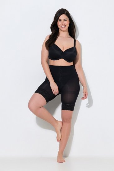 Ulla Popken 845319 Pantaloni scurți anti-frecare cu dantelă Neagră - Pantaloni scurți anti-frecare - 
