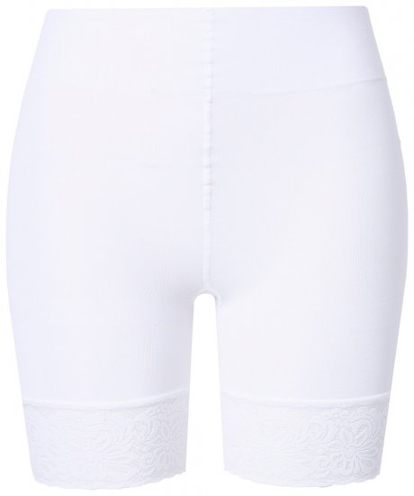 Ulla Popken 845319 Pantaloni scurți anti-frecare cu dantelă Alb - Pantaloni scurți anti-frecare - 