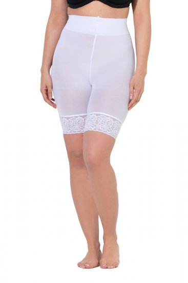 Ulla Popken 845319 Pantaloni scurți anti-frecare cu dantelă Alb - Pantaloni scurți anti-frecare - 