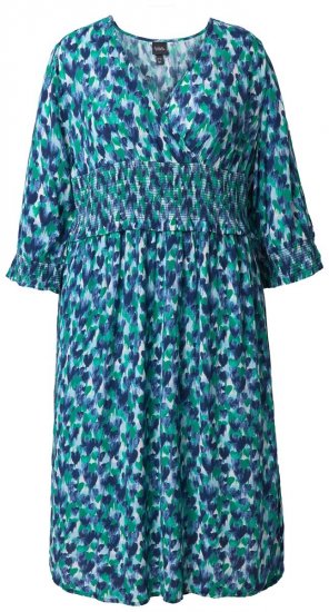 Ulla Popken 845360 Rochie midi imprimată Albastru deschis - Rochii midi - Rochii midi la marimi mari