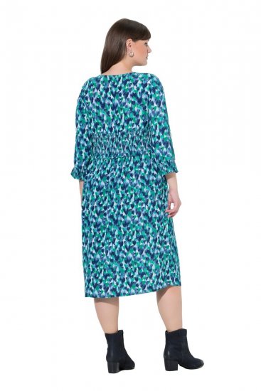 Ulla Popken 845360 Rochie midi imprimată Albastru deschis - Rochii midi - Rochii midi la marimi mari
