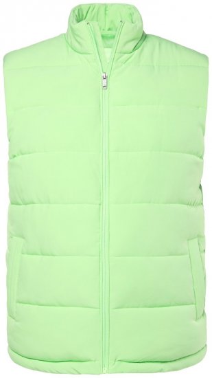 JP1880 845455 Vestă elastică matlasată Verde fistic - Geci - Geci Bărbați Mărimi Mari