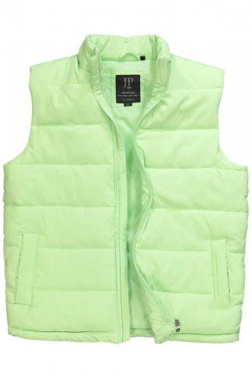 JP1880 845455 Vestă elastică matlasată Verde fistic - Geci - Geci Bărbați Mărimi Mari