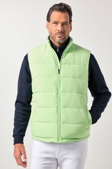 JP1880 845455 Vestă elastică matlasată Verde fistic - Geci - Geci Bărbați Mărimi Mari