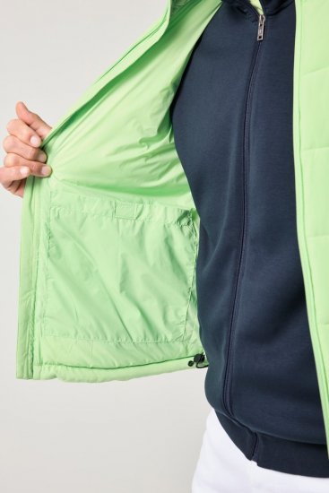 JP1880 845455 Vestă elastică matlasată Verde fistic - Geci - Geci Bărbați Mărimi Mari