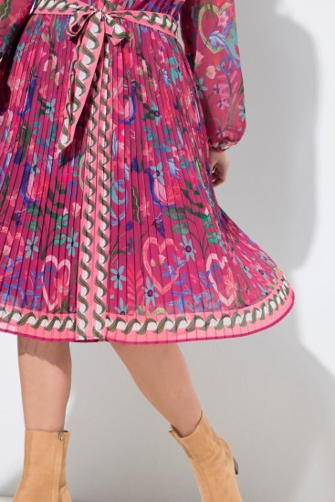 Ulla Popken 845649 Rochie midi cu mânecă lungă Roșu fructe de pădure - Rochii midi - Rochii midi la marimi mari