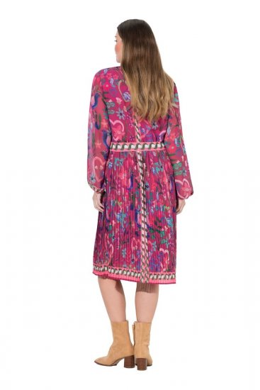 Ulla Popken 845649 Rochie midi cu mânecă lungă Roșu fructe de pădure - Rochii midi - Rochii midi la marimi mari