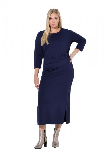 Ulla Popken 845705 Rochie din jerseu Bleumarin - Rochii midi - Rochii midi la marimi mari