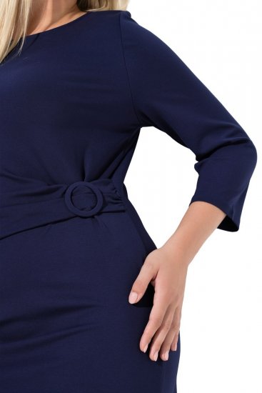 Ulla Popken 845705 Rochie din jerseu Bleumarin - Rochii midi - Rochii midi la marimi mari