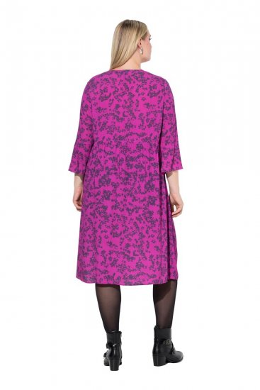 Ulla Popken 845825 Rochie midi cu flori și decolteu în V Lila - Rochii midi - Rochii midi la marimi mari