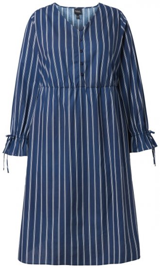 Ulla Popken 845863 Rochie în dungi cu decolteu în V Bleumarin - Rochii - Rochii pentru toate mărimile