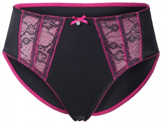 Ulla Popken 845885 Chiloți cu flori cu dantelă Roz - Chiloți - 