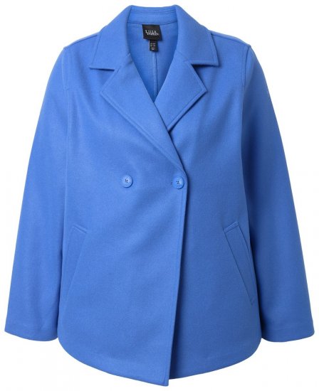 Ulla Popken 846021 Palton din fleece Albastru - Paltoane - Paltoane pentru femei la marimi mari