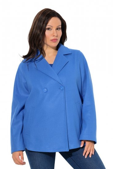 Ulla Popken 846021 Palton din fleece Albastru - Paltoane - Paltoane pentru femei la marimi mari