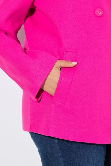 Ulla Popken 846021 Palton din fleece Roz - Paltoane - Paltoane pentru femei la marimi mari