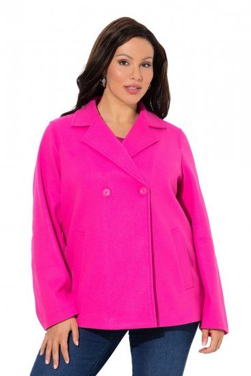Ulla Popken 846021 Palton din fleece Roz - Paltoane - Paltoane pentru femei la marimi mari