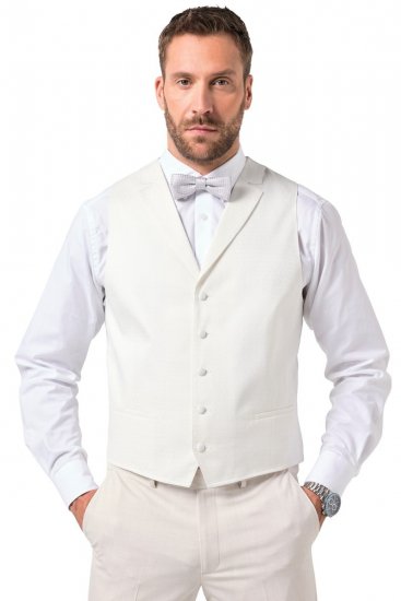 JP1880 846048 Vestă de nuntă Alb spart - Costume - Costume Bărbați mărimi mari