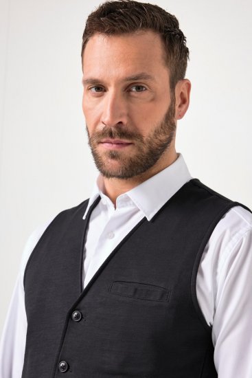 JP1880 846089 Vestă tip hanorac Neagră - Costume - Costume Bărbați mărimi mari