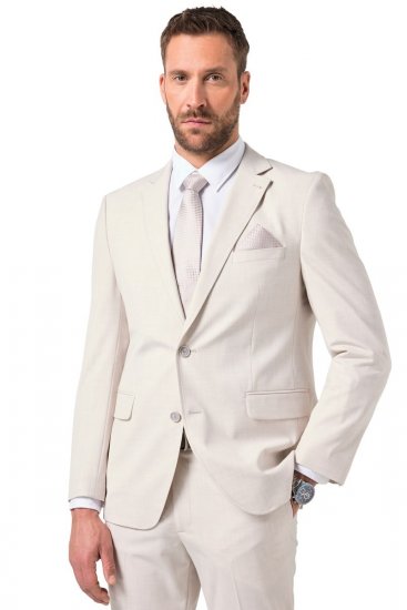 JP1880 Furore Flexnamic Sacou Alb spart - Costume - Costume Bărbați mărimi mari