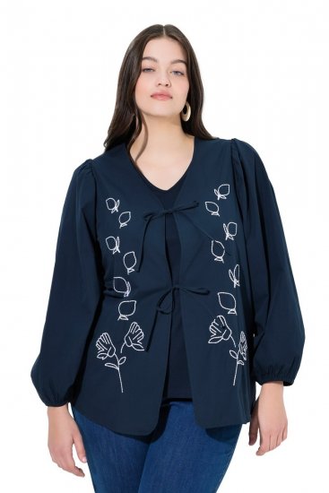 Ulla Popken 846197 Jachetă Bleumarin - Geci - Jachete de damă marimi mari
