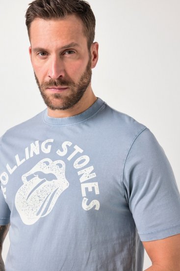 JP1880 846221 Rolling Stones Tongue Tricou Albastru deschis - Tricouri cu trupe - Tricouri cu formații rock