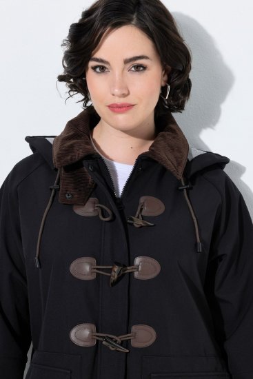 Ulla Popken 846278 Palton softshell Neagră - Paltoane - Paltoane pentru femei la marimi mari