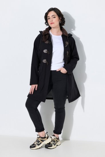 Ulla Popken 846278 Palton softshell Neagră - Paltoane - Paltoane pentru femei la marimi mari