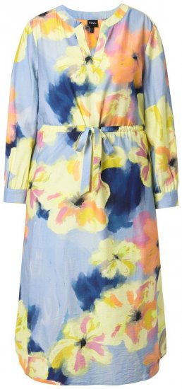 Ulla Popken 846330 Rochie maxi cu flori Albastru deschis - Rochii maxi - Rochii maxi marimi mari