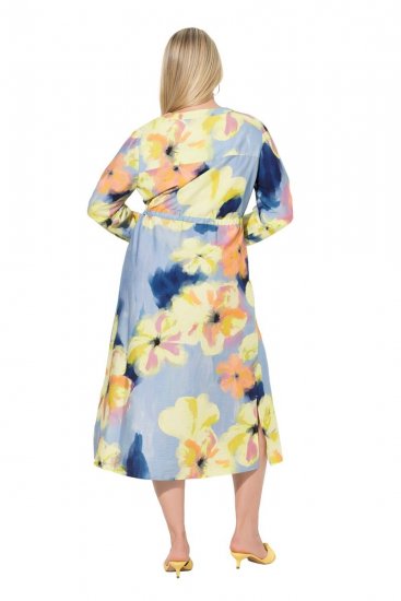 Ulla Popken 846330 Rochie maxi cu flori Albastru deschis - Rochii maxi - Rochii maxi marimi mari