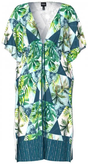 Ulla Popken 846493 Rochie imprimată Petrol - Caftane - 