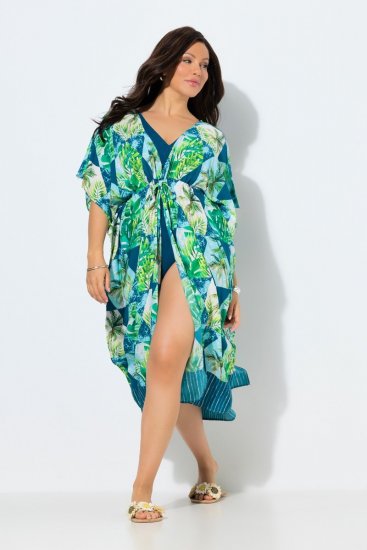 Ulla Popken 846493 Rochie imprimată Petrol - Caftane - 