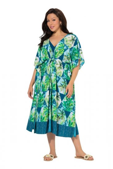 Ulla Popken 846493 Rochie imprimată Petrol - Caftane - 