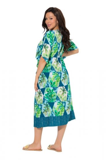 Ulla Popken 846493 Rochie imprimată Petrol - Caftane - 
