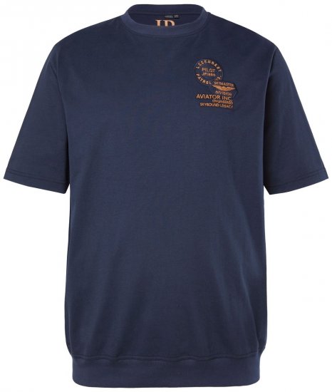JP1880 846657 Tricou bellyfit cu embleme Bleumarin TALL - TALL T-shirts - Tricouri pentru Bărbați Înalți
