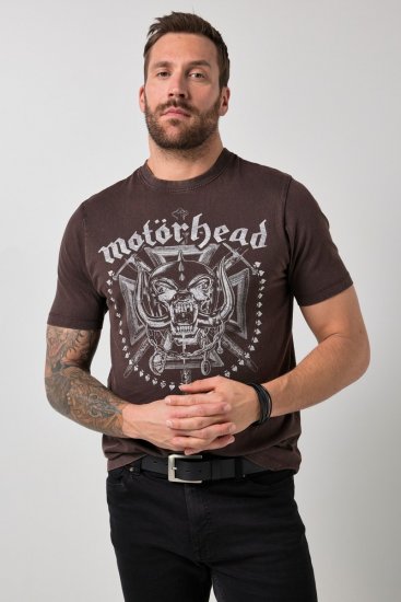 JP1880 Motörhead Soft Jersey Vintage T-Shirt Brown - Tricouri cu trupe - Tricouri cu formații rock