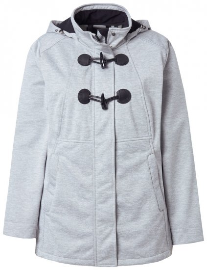 Ulla Popken 846744 Geacă softshell Gri melanj - Geci - Jachete de damă marimi mari