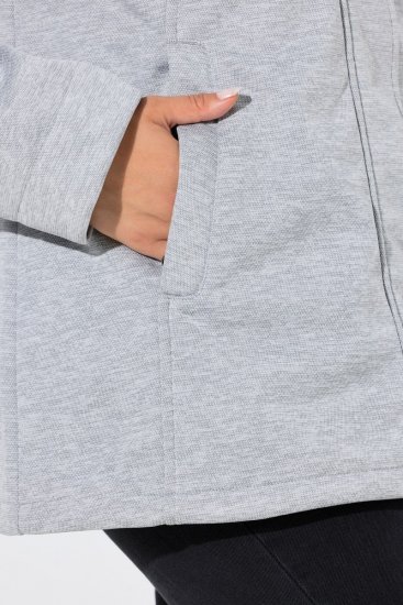 Ulla Popken 846744 Geacă softshell Gri melanj - Geci - Jachete de damă marimi mari