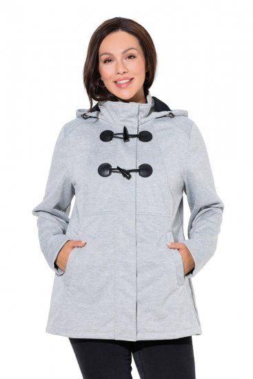 Ulla Popken 846744 Geacă softshell Gri melanj - Geci - Jachete de damă marimi mari