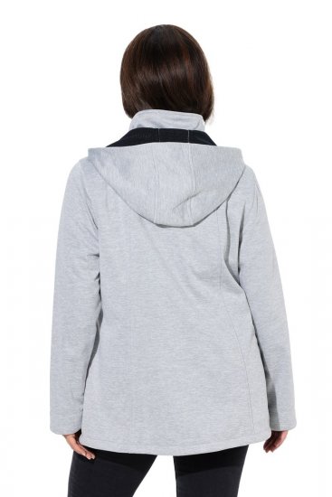 Ulla Popken 846744 Geacă softshell Gri melanj - Geci - Jachete de damă marimi mari