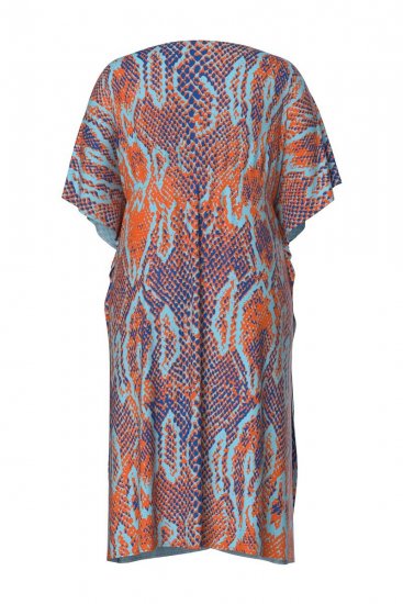Ulla Popken 846826 Rochie cu imprimeu animal Portocaliu - Caftane - 