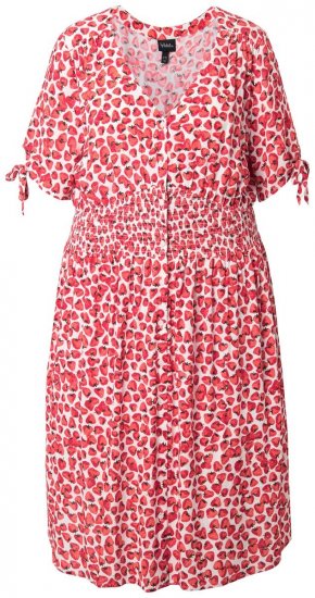 Ulla Popken 846912 Rochie midi imprimată Coral - Rochii midi - Rochii midi la marimi mari