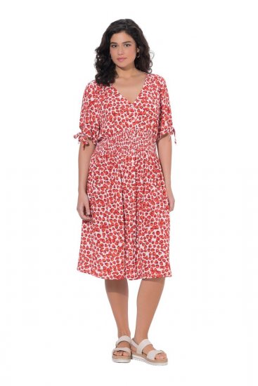 Ulla Popken 846912 Rochie midi imprimată Coral - Rochii midi - Rochii midi la marimi mari