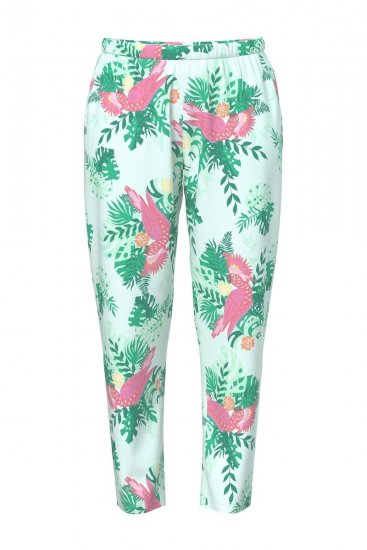 Ulla Popken 846971 Pijama cu model Verde deschis - Pijamale/Haine de casă - 