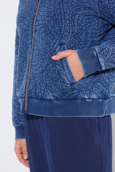 Ulla Popken 847035 Geacă matlasată Albastru denim - Geci - Jachete de damă marimi mari
