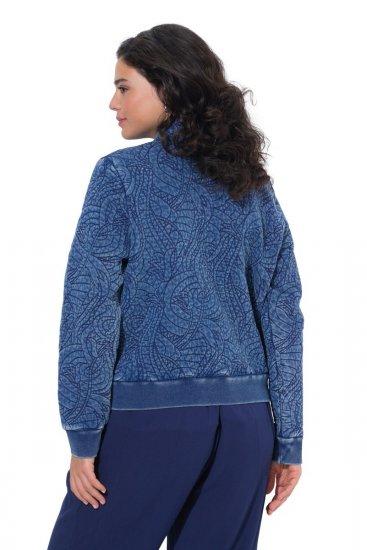 Ulla Popken 847035 Geacă matlasată Albastru denim - Geci - Jachete de damă marimi mari