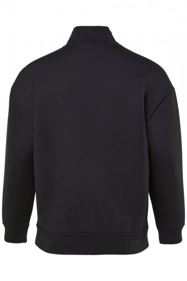 STHUGE 847083 Jachetă varsity din material scuba Neagră - Geci - Geci Bărbați Mărimi Mari