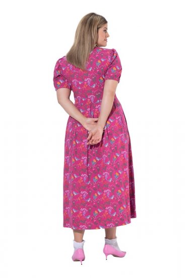 Ulla Popken 847409 Rochie maxi imprimată Roșu fructe de pădure - Rochii maxi - Rochii maxi marimi mari