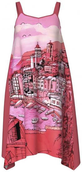 Ulla Popken 847481 Rochie imprimată Roșu - Rochii mini - Rochii mini marimi mari